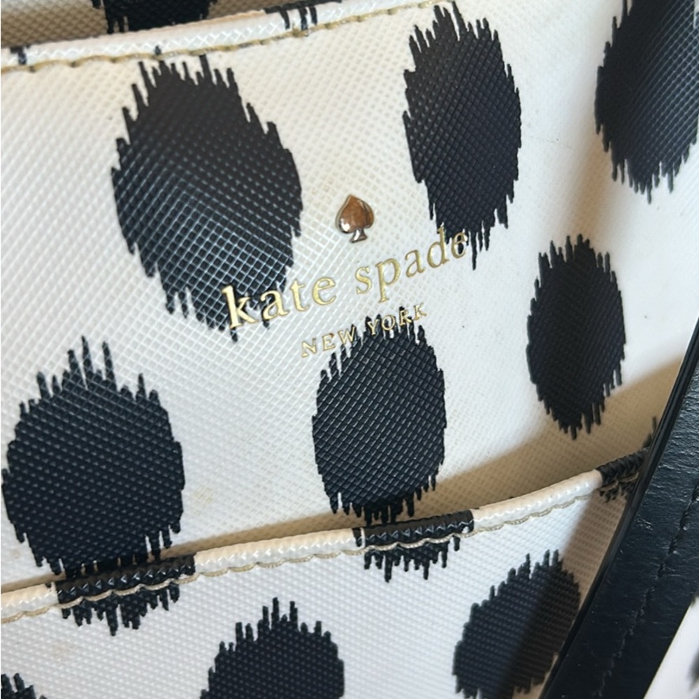 Kate Spade Dalmation Polka Dot Black and White Tote - Picture 2 of 5